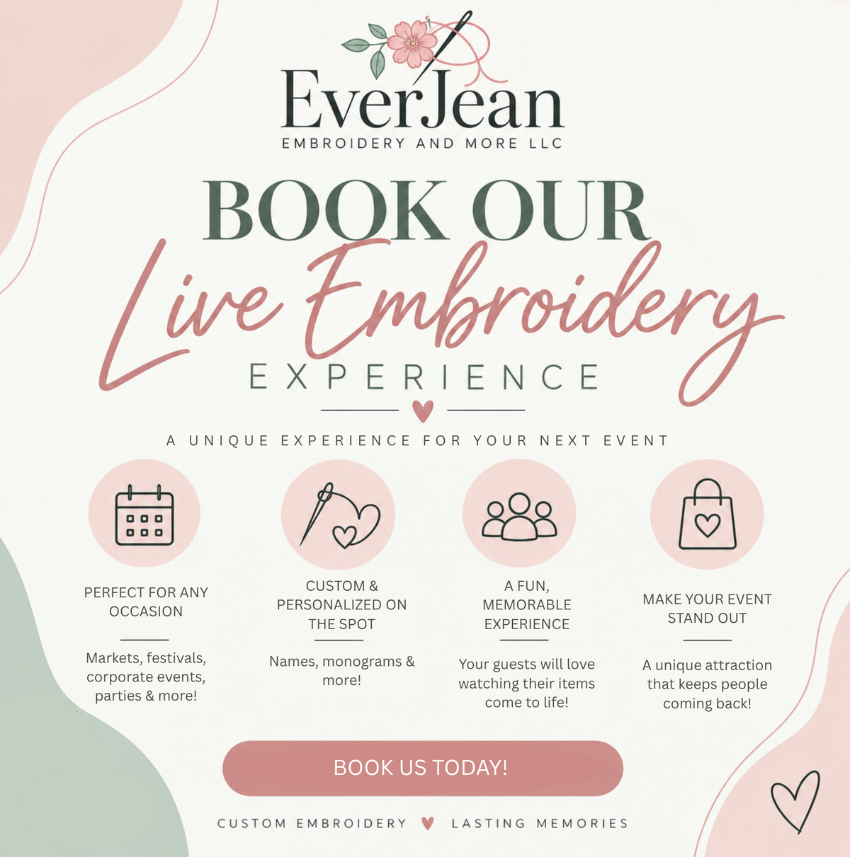 Book for Live Embroidery Events